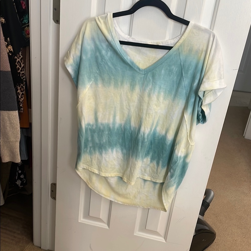 Tie-Dye V-Neck Women's Top
